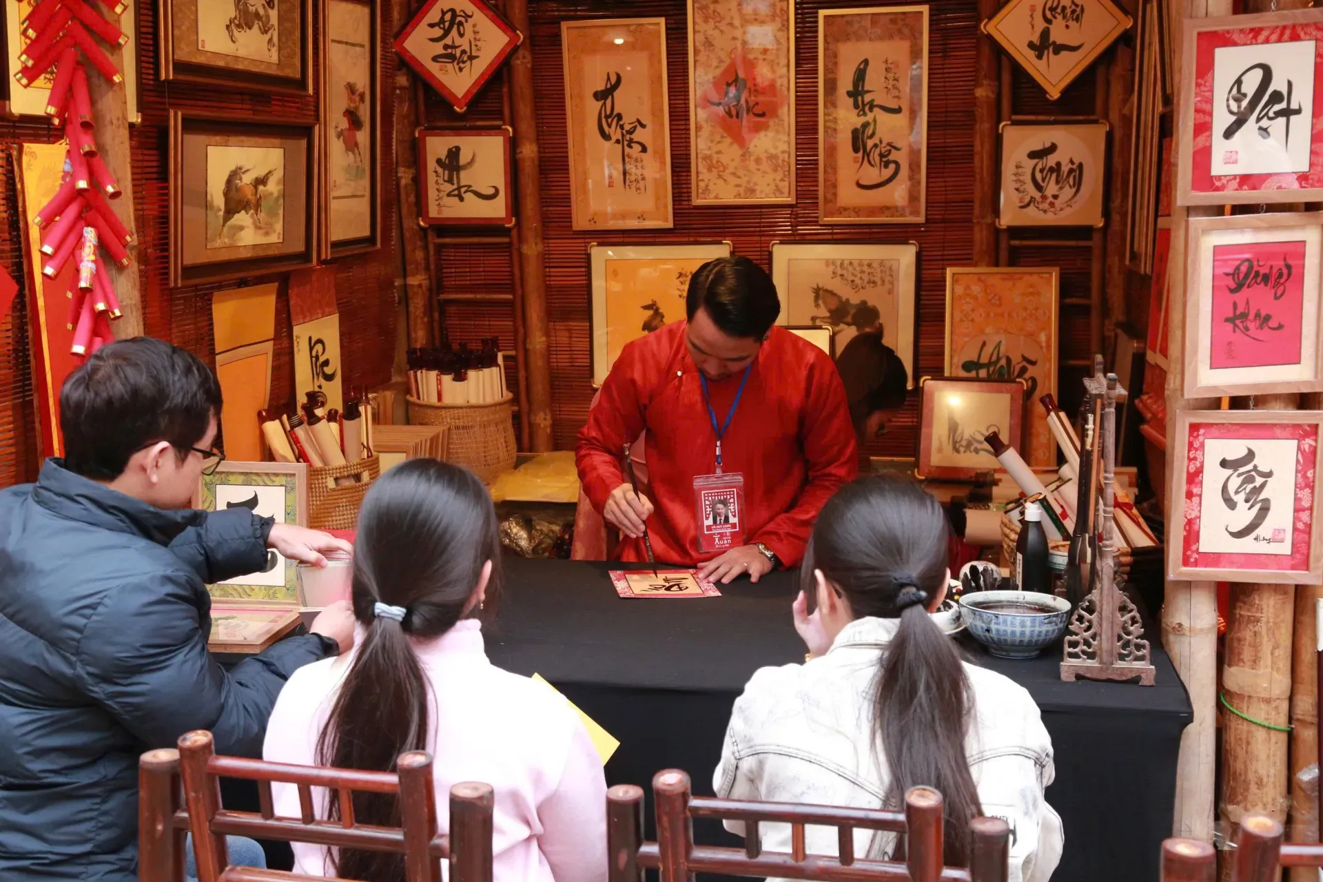 Vietnamese Calligraphy Art Hanoi: Meaningful Red Ink Traditions